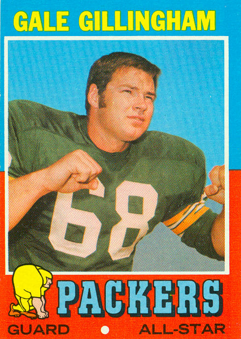 1971 Football Cards Green Bay Packers