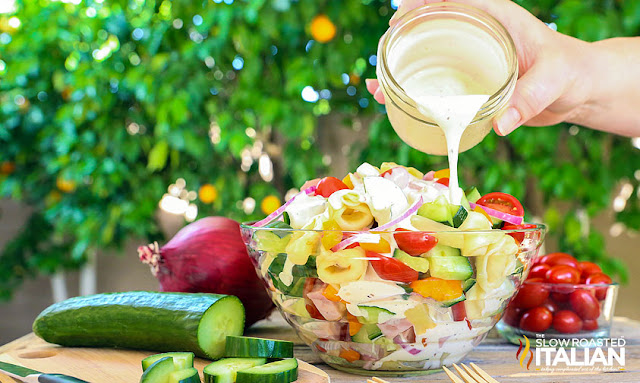 Hawaiian Tortellini Salad close up