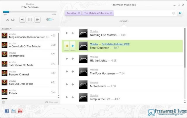 Freemake Music Box : un logiciel gratuit pour chercher et écouter la musique en ligne gratuitement