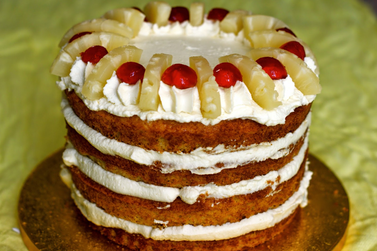 Domestic Sluttery Gluten Free Pina Colada Cake