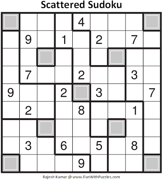 Scattered Sudoku Puzzle (Fun With Sudoku #357)