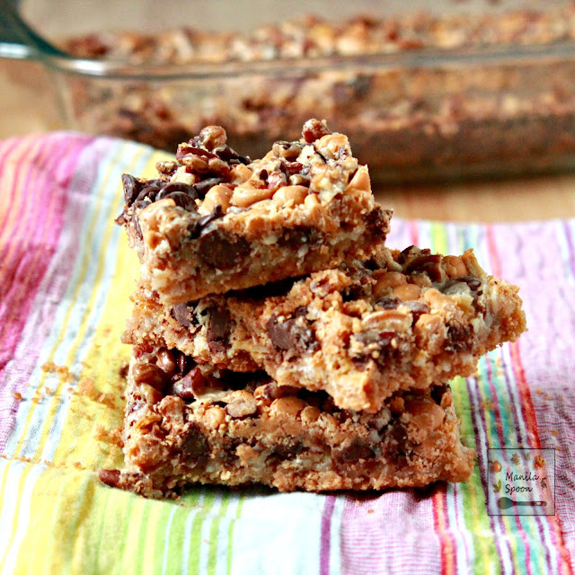 These cookie bars are truly so delicious and super easy to make!! With layers of graham crackers, coconut, pecans, butterscotch and choco chips - your tastebuds are in for a yummy treat!