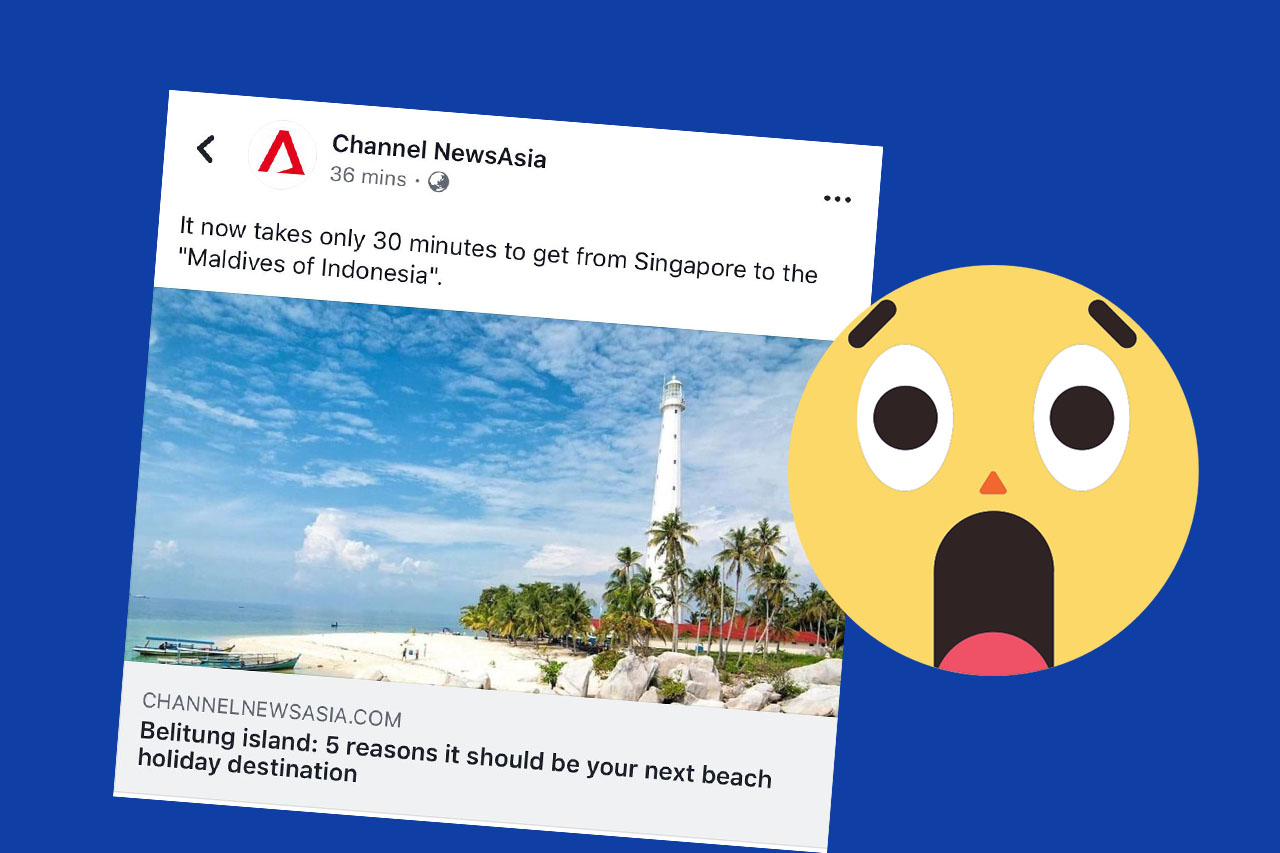 Hoax! Terbang dari Singapore ke Belitung dalam 30 mins doang? Pake Pintu Doraemon?