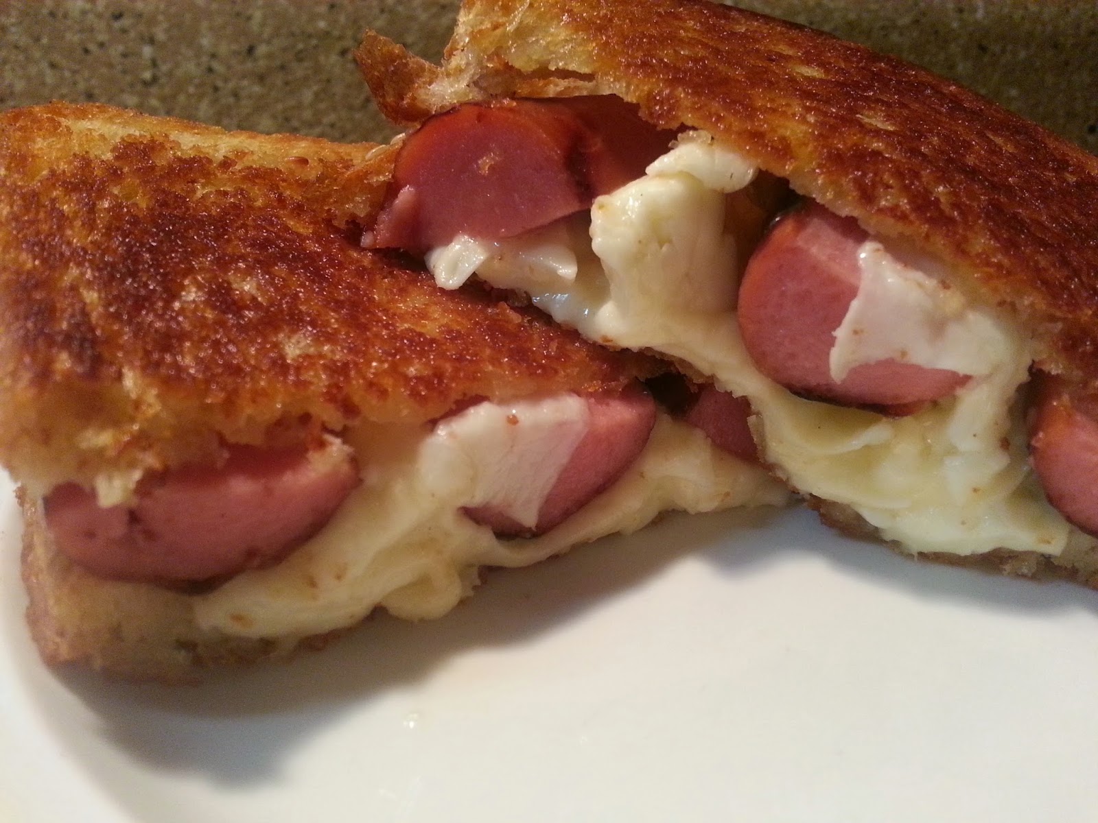Netty Q's Hot Dog Grilled Cheese Curd Sandwich