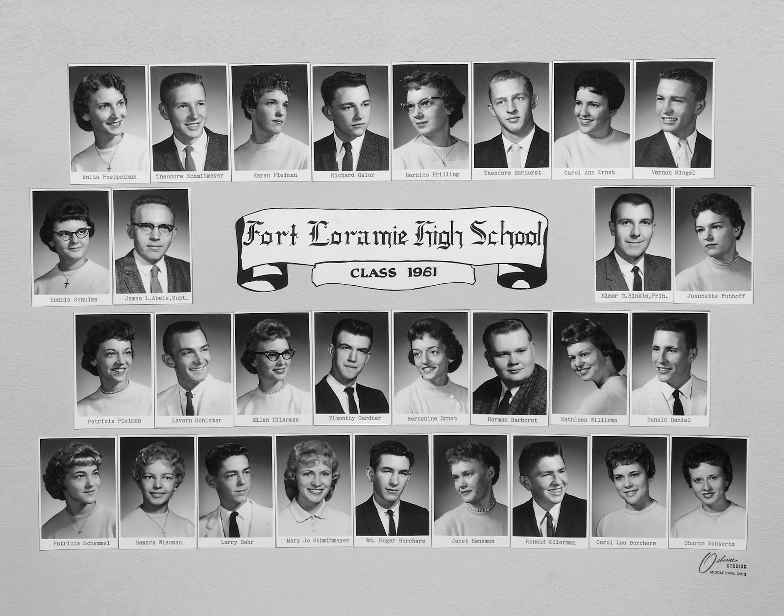 Boerger Pictorial History Ft. Loramie Class Composites 19601969