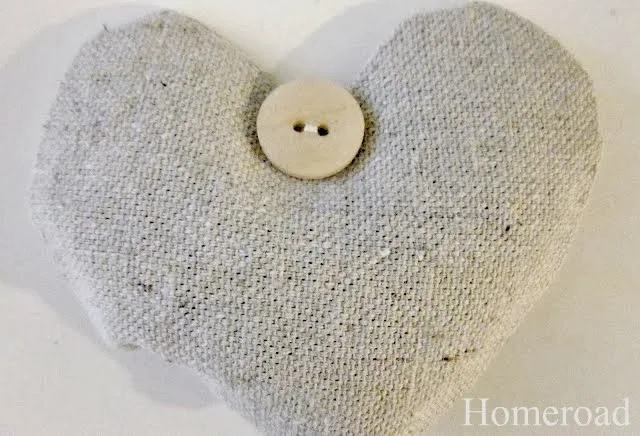 Lavender Heart Sachet with a button