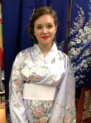 Pretty young lady wearing kimono Kimono House NY