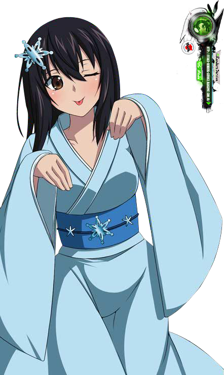 Safebooru 1girl P Black Hair Blue Kimono Brown Eyes Collarbone Hair Between Eyes Hair