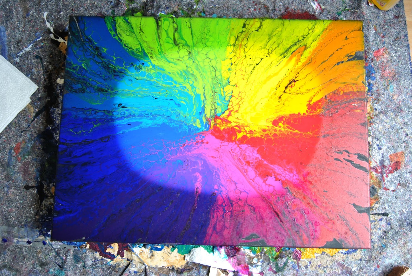 acrylic pouring tutorial part II / Anleitung zum Acrylgießen Teil II