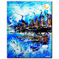 galaxy abstract acrylic painting dranitsin peter cityscape amazing paintings tutorials lessons oil