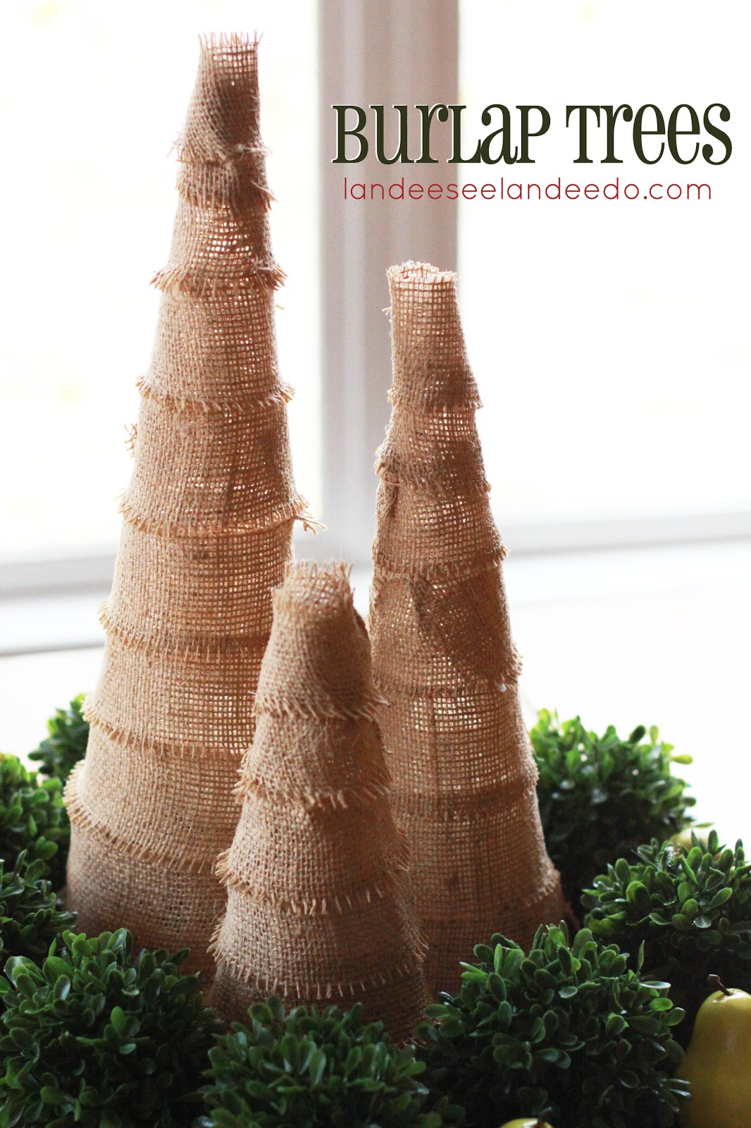 How to Make Burlap Christmas Trees