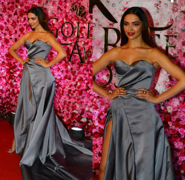 Bollywood Actress Saree Collections: Deepika Padukone in Grey Gown at ...