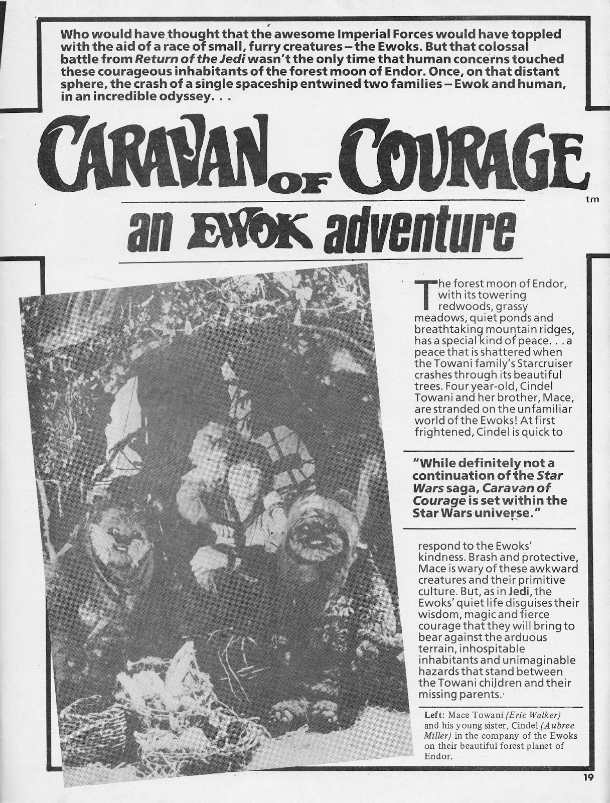 STARLOGGED GEEK MEDIA AGAIN 1984 CARAVAN OF COURAGE in RETURN OF