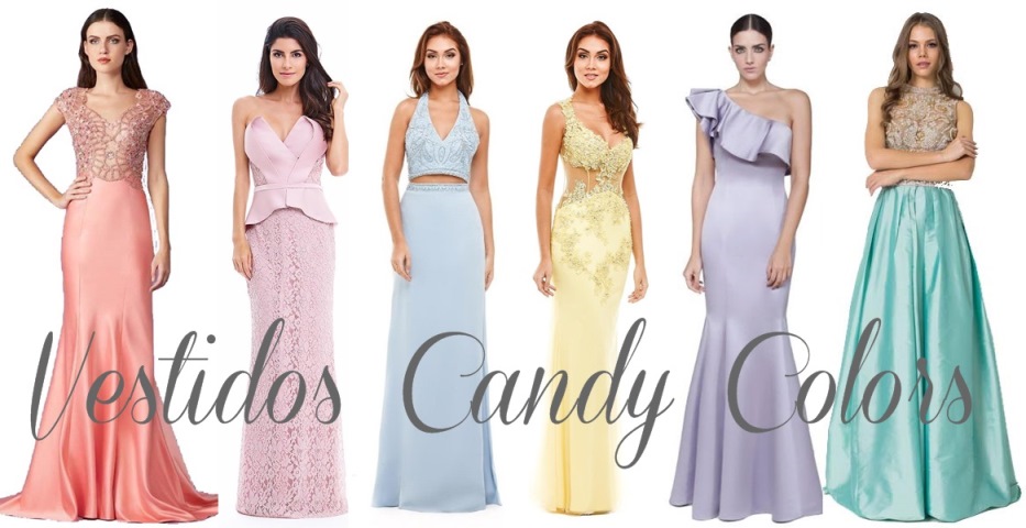 vestidos cores pastel