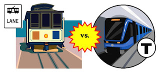 Streetcar versus Subway, image mosaic by wobuilt.com