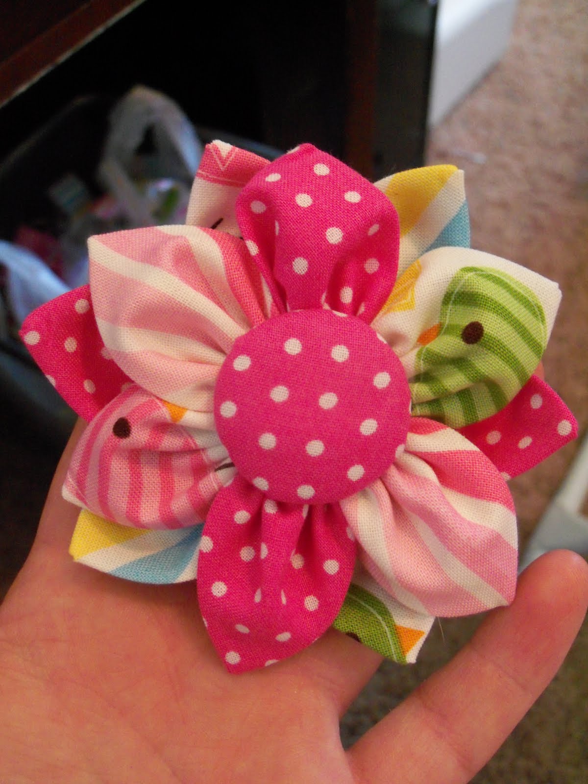 Our Little Life... Fabric Flower Tutorial