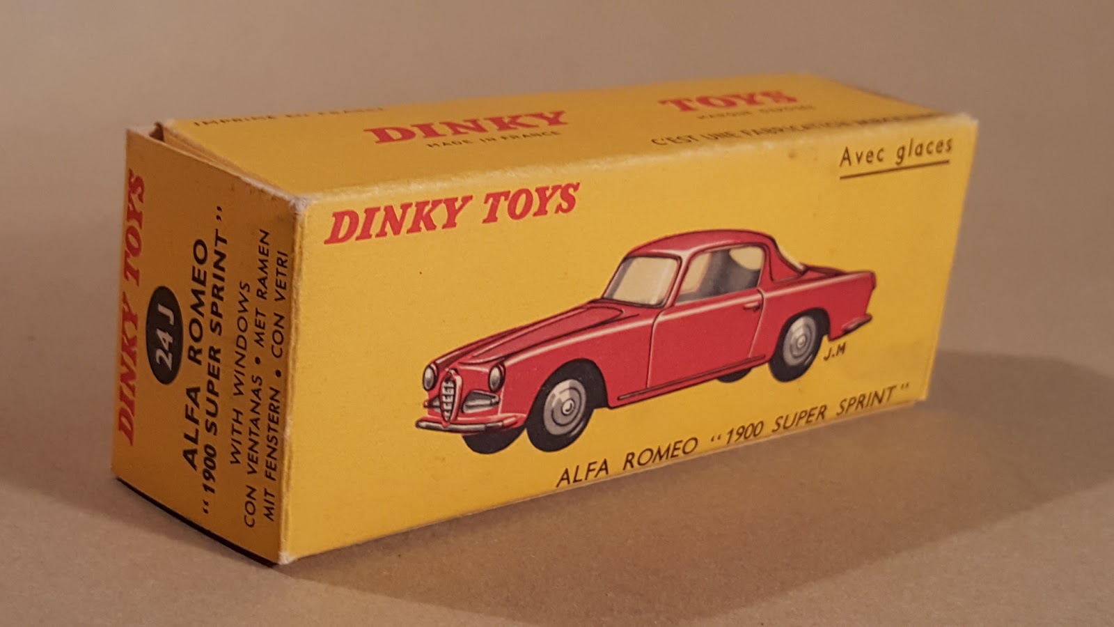 Dinky Toys boîte repro 24 J alfa romeo 1900 super sprint 
