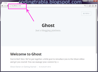Install Ghost 0.9.0 on Windows node.js blog tutorial 14