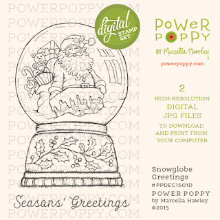 Power Poppy, Marcella Hawley, Snowglobe Greetings, Digital Image, December 2015
