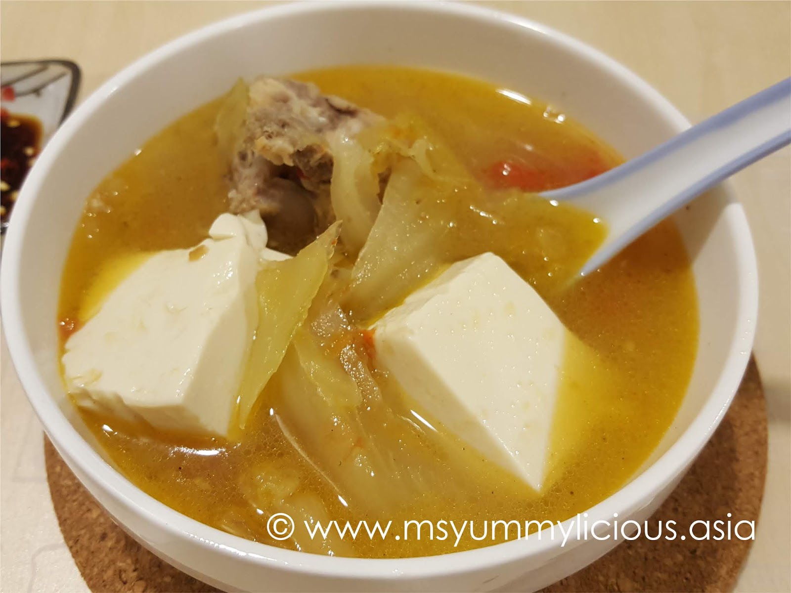 Salted Vegetable Soup with Tofu Yummylicious + Babylicious