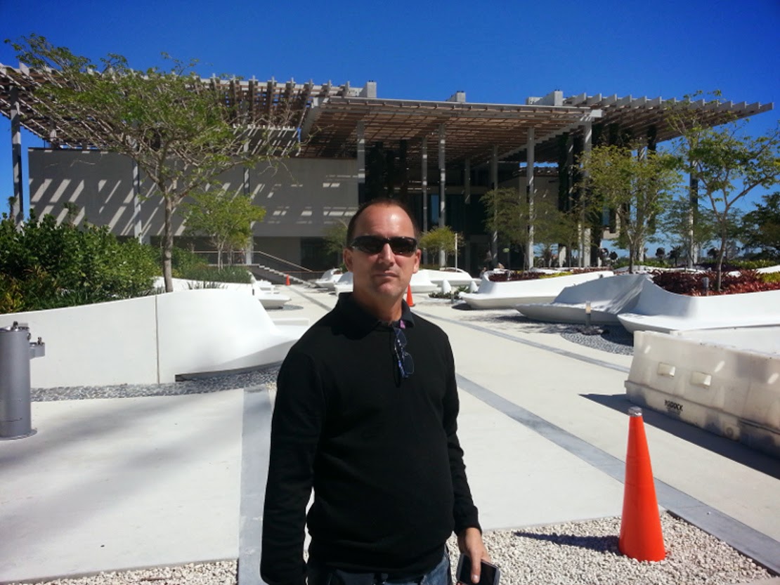 Outside the hanging gardens of Herzog and de Meurron Miami FL