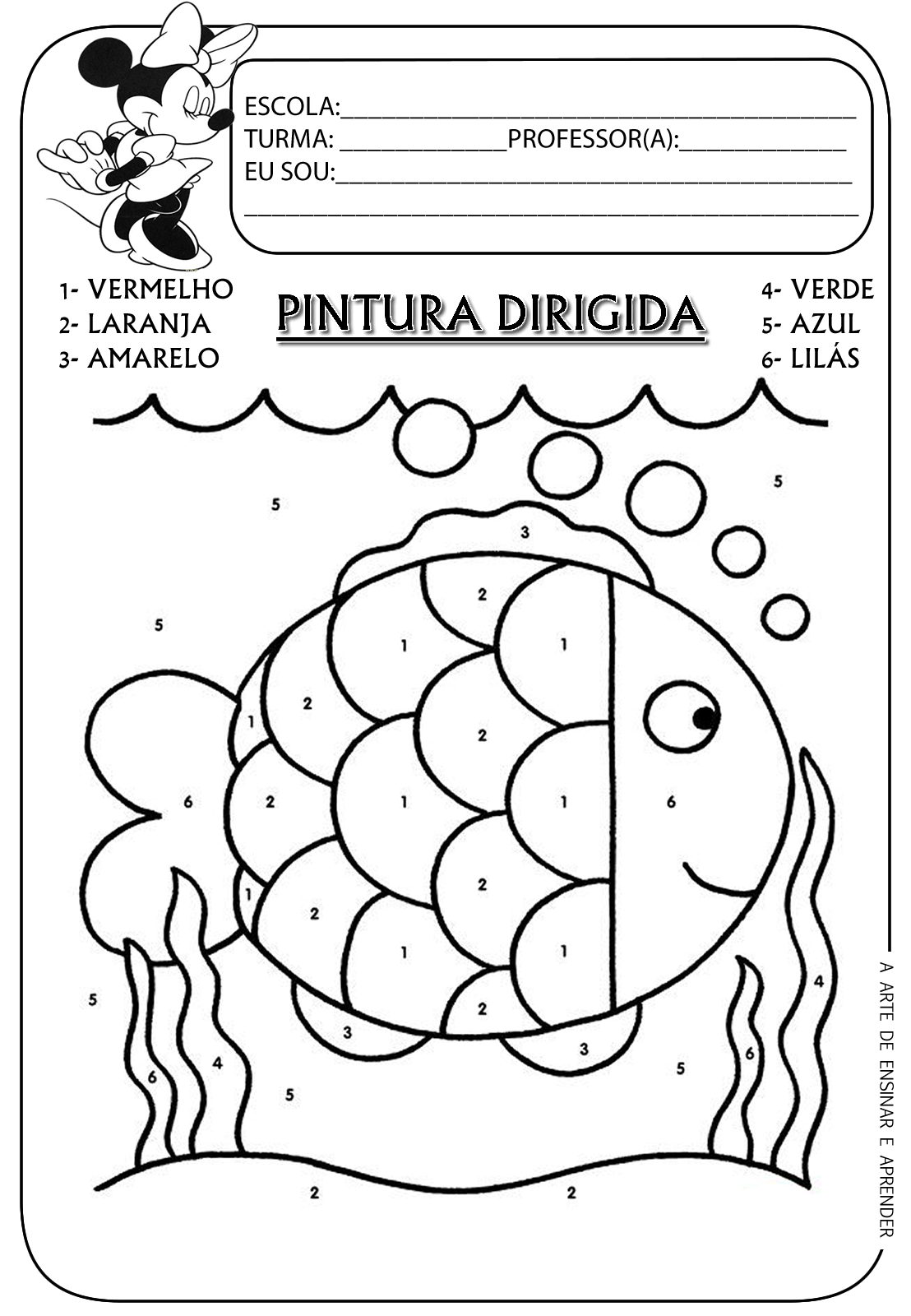 Atividade De Artes Para Pintura - ZULEDU