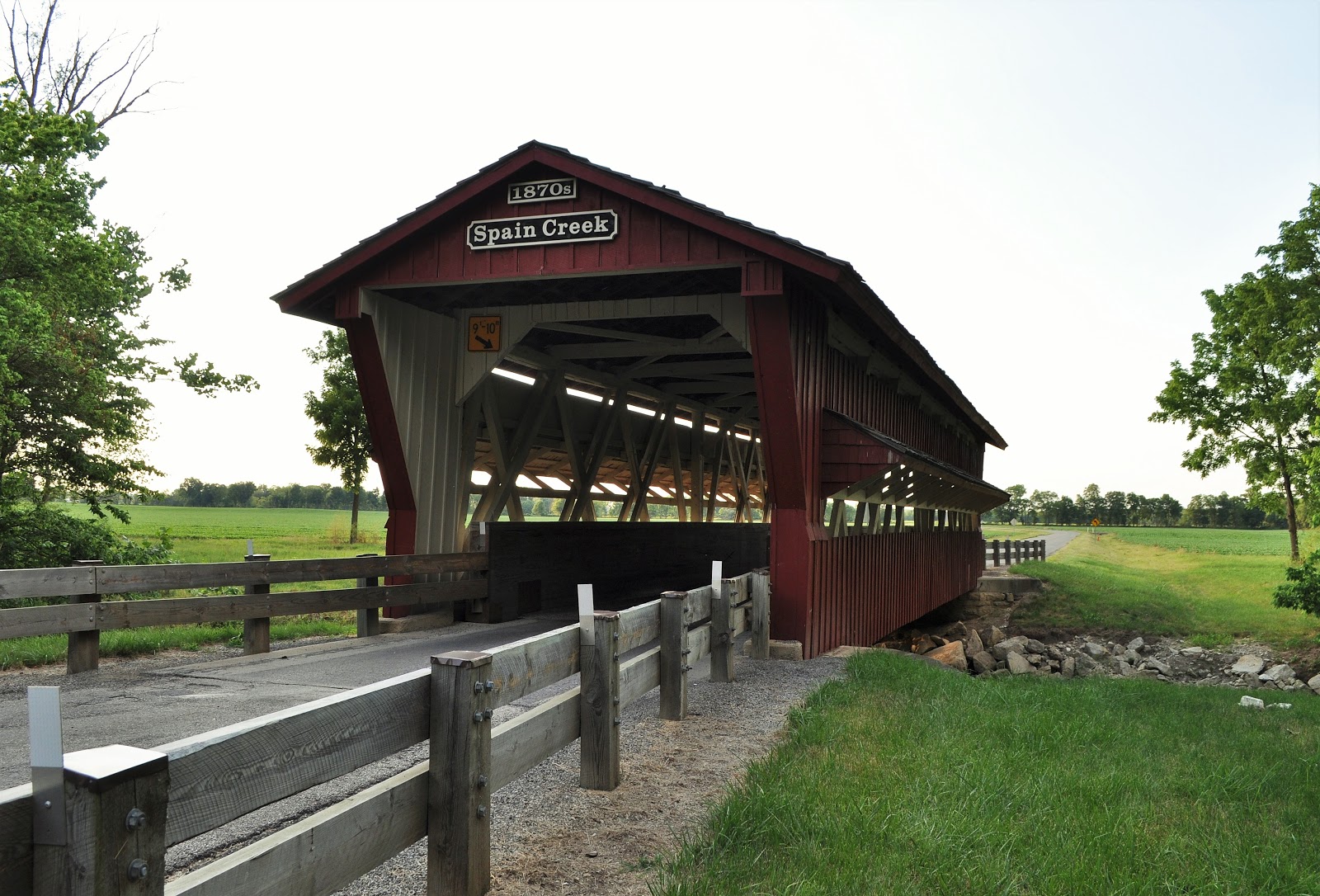 COVERED BRIDGES IN OHIO + SPAIN CREEK COVERED BRIDGE NORTH LEWISBURG