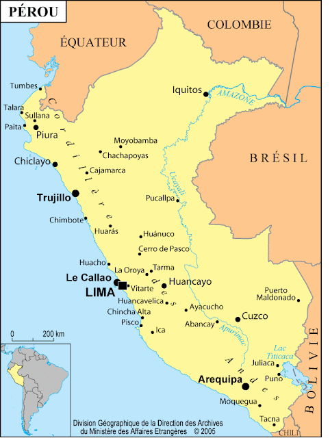 Carte simple du Pérou