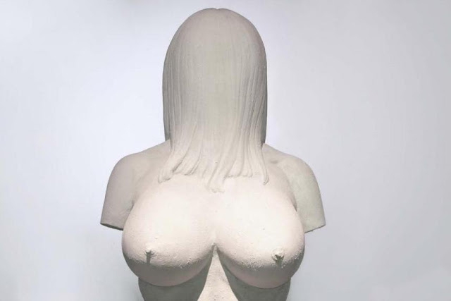 female bust sculptures by Cristian Lora
