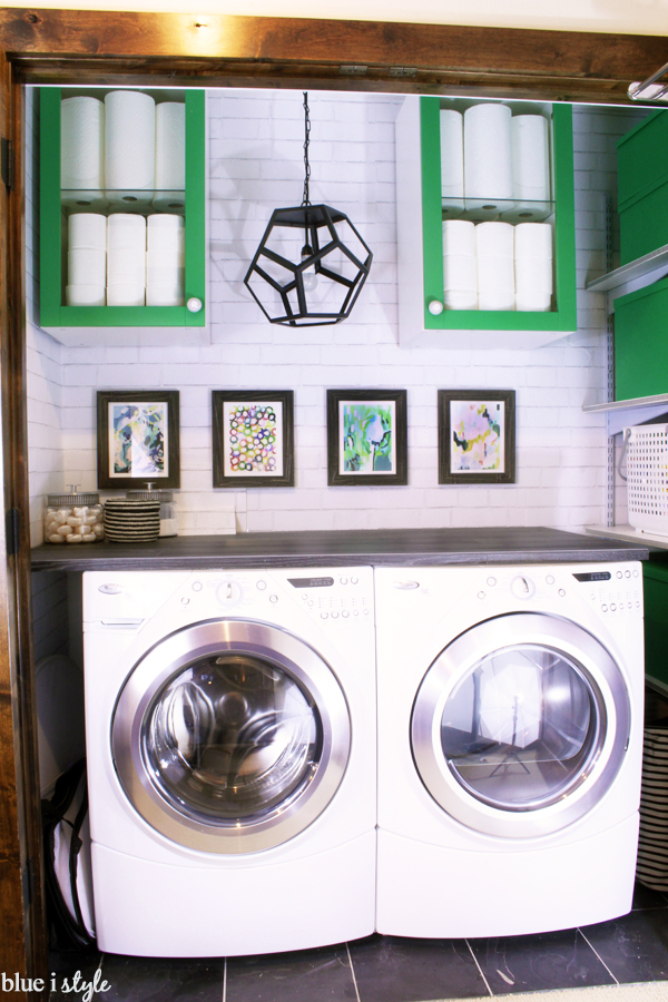 Diy With Style Wood Plank Laundry Room Countertop Blue I Diy Budget Wood Plank Laundry Counter