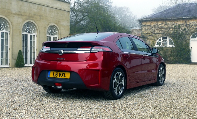 Vauxhall Ampera from the rear