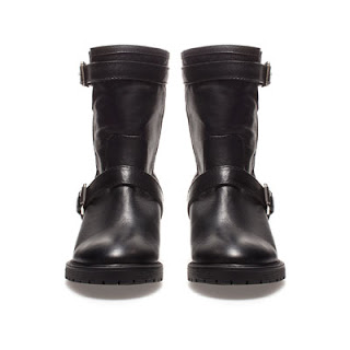 black zara quilted flat ankle