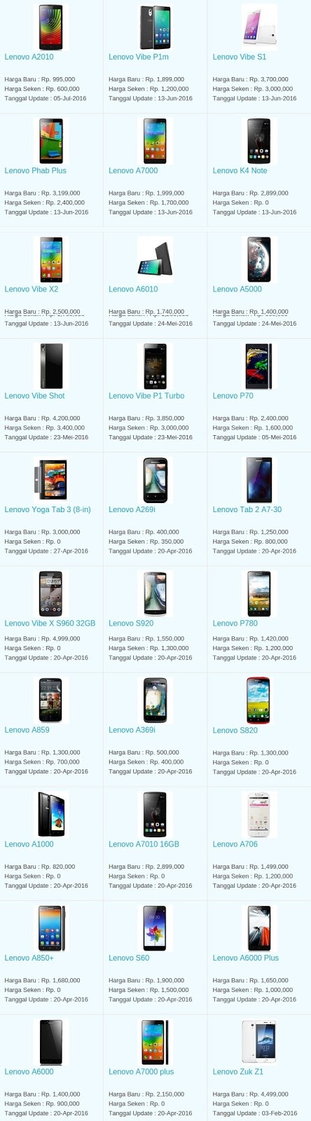 Daftar Harga Hp Terbaru Lenovo Juli 2016 Daftar Harga Hp Terbaru Lenovo Juli 2016