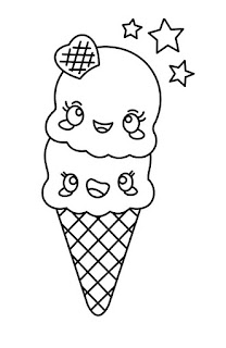 דפי צביעה חמודים גלידה