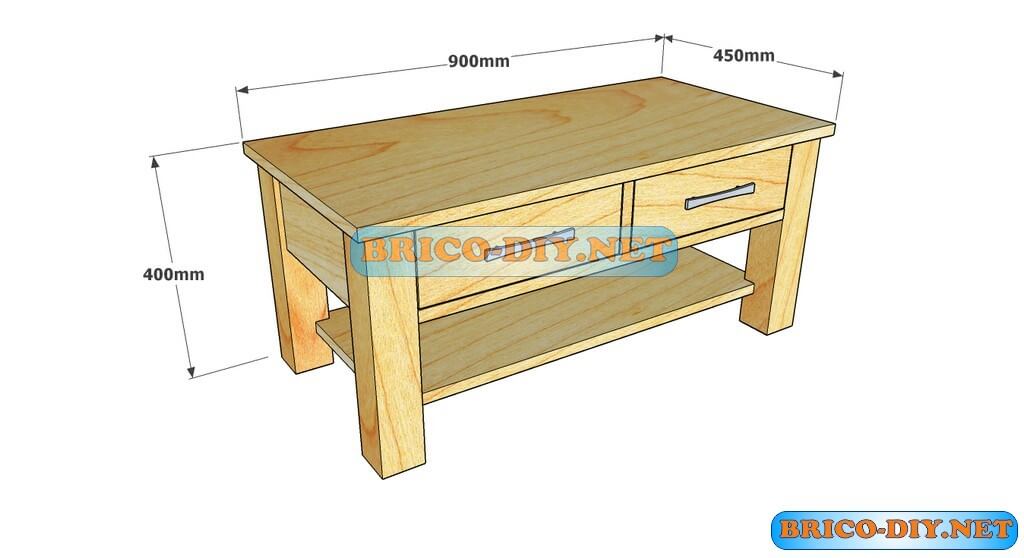 mecanógrafo silueta Doctrina Plano como hacer Mesa de centro madera