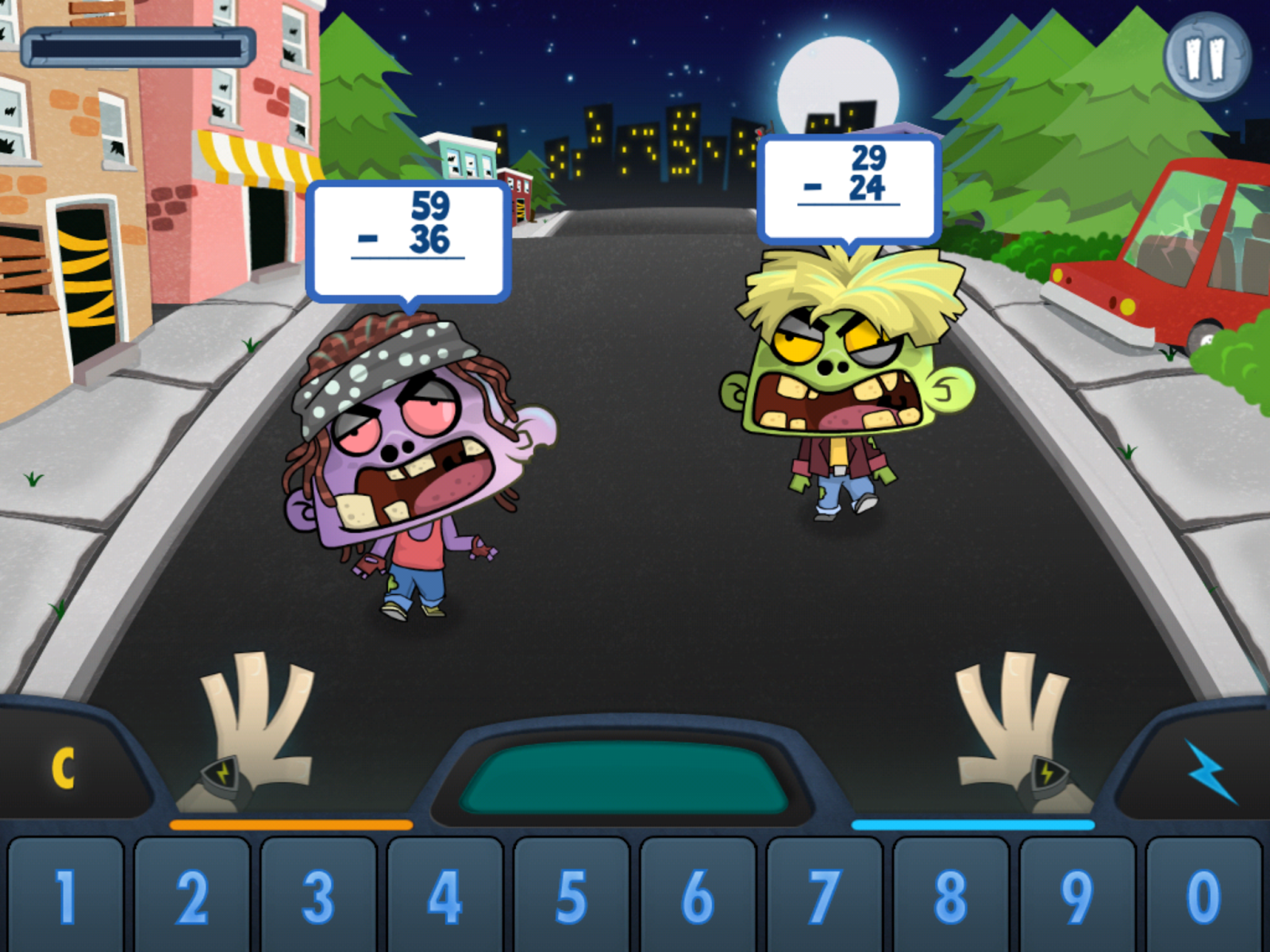 Players have to use mental strategies to solve multi-digit problems