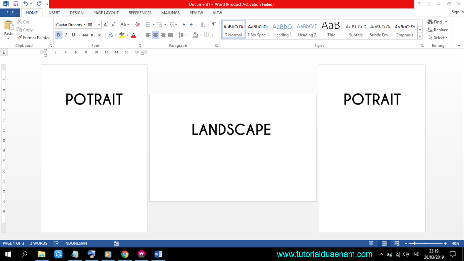 Cara Membuat Halaman Potrait Dan Landscape Dalam Satu File Word Tutorialduaenam