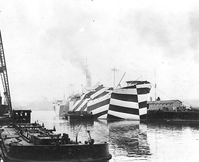 Flares into Darkness WWI dazzle painting