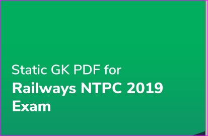static gk for rrb ntpc 2019 pdf