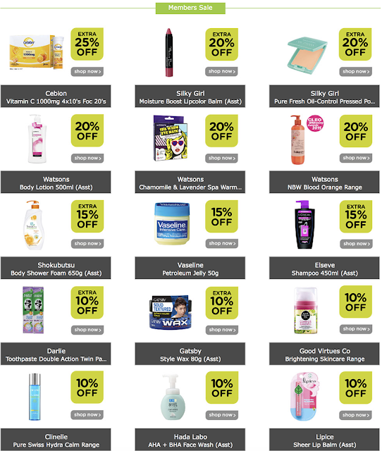 Watsons 4 Day Members Sale