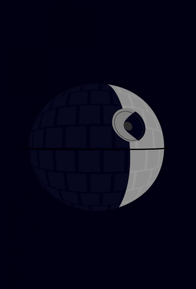 Death Star Star Wars Minimal Illustration  Android Best Wallpaper