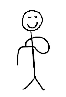 stick figure looking pleased with himself