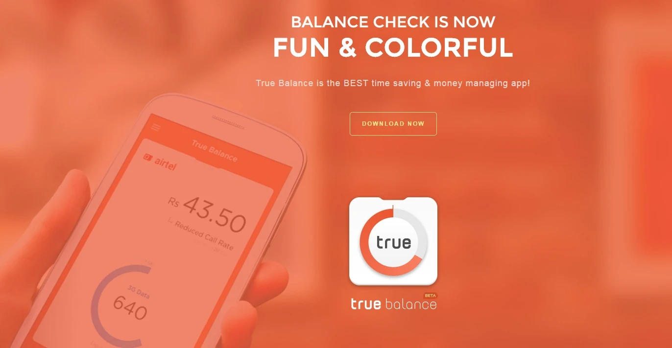 Get FRree Mobile Recharge by Downloading True Balance App