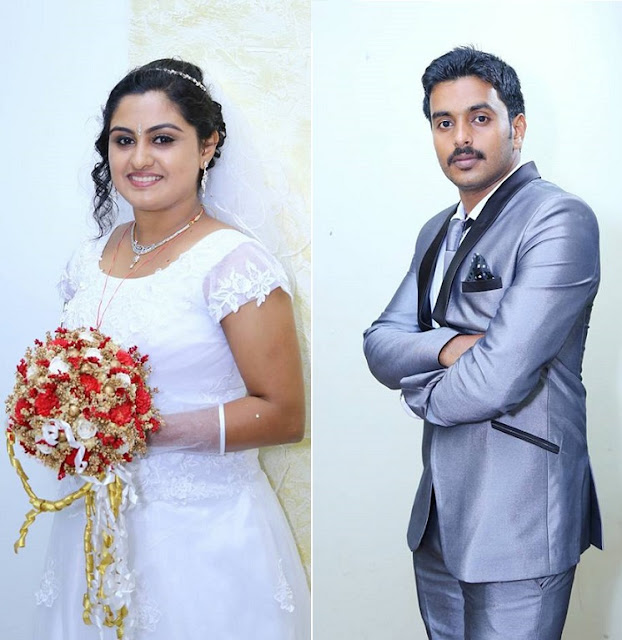 Actress Sini Varghese and Antony - The bride and the groom