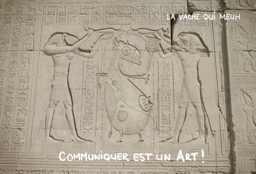 détournement humoristique d'une fresque égyptienne