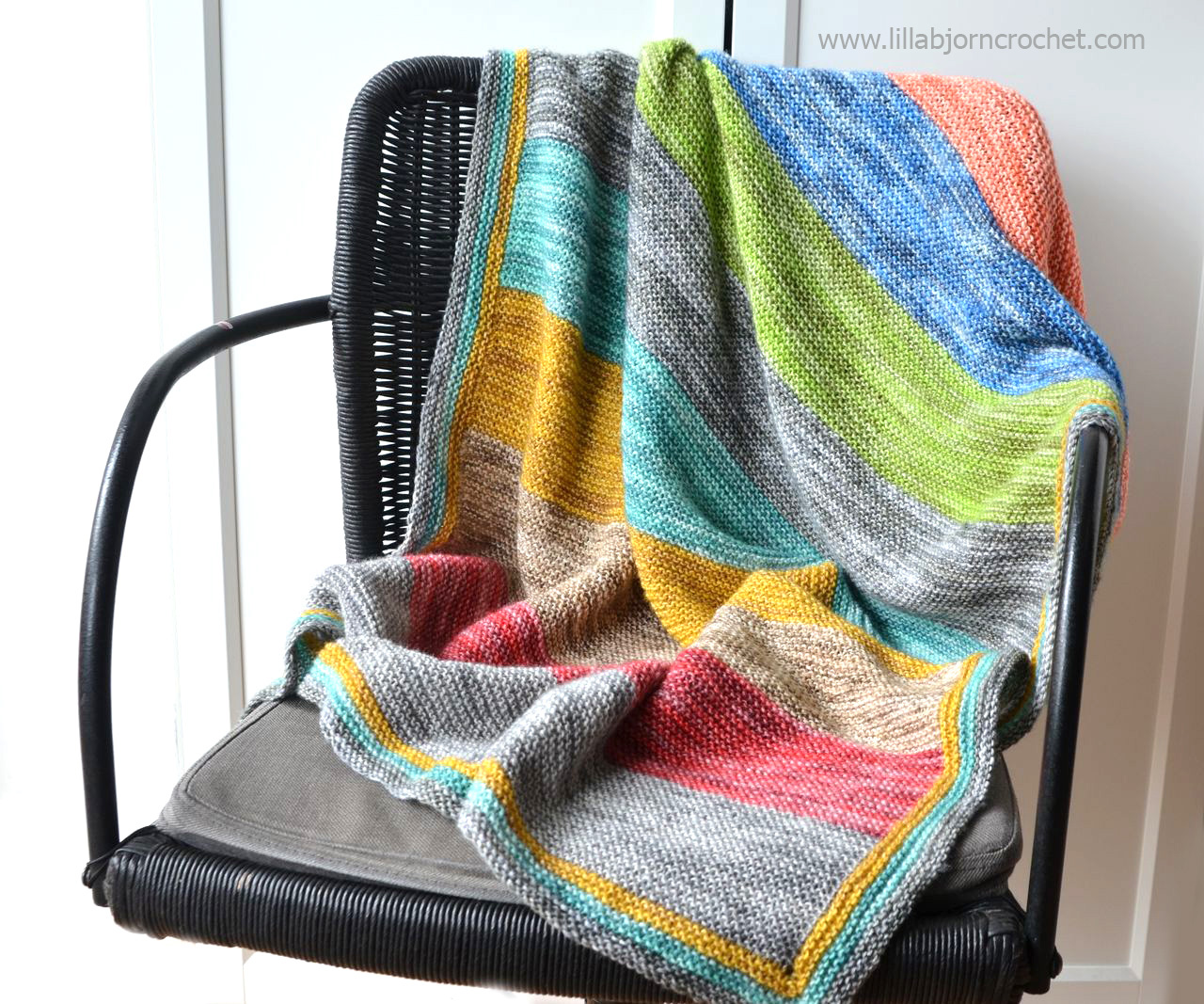 Spirit Baby Blanket - super easy and FREE  knitting pattern by Lilla Bjorn crochet