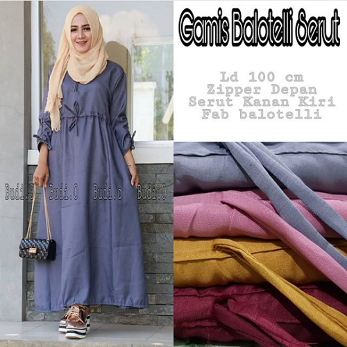 20 Ide Pola Gamis Tali Serut Pinggang Poppy Rock