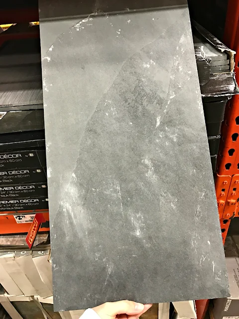 Dark gray tile Home Depot