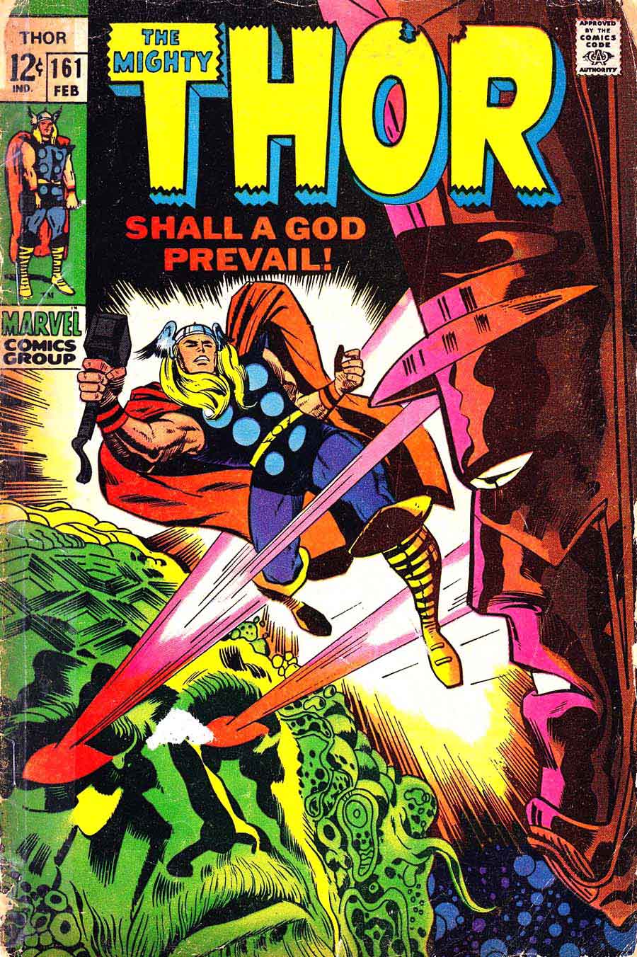 Thor v1 #161 marvel 1960s silver age comic book cover art by Jack Kirby