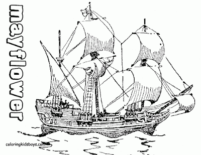 Mayflower coloring page 7